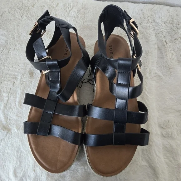 NWT Torrid  Women's Fisherman Platform Sandals size 9.5 WW - Picture 5 of 11